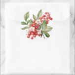 Winter Berry Stickers Runt Klistermärke<br><div class="desc">Sticker is shown in the round with a lovely winter berries watercolor print.  
Customize this item or buy as is.




Licensed Image</div>