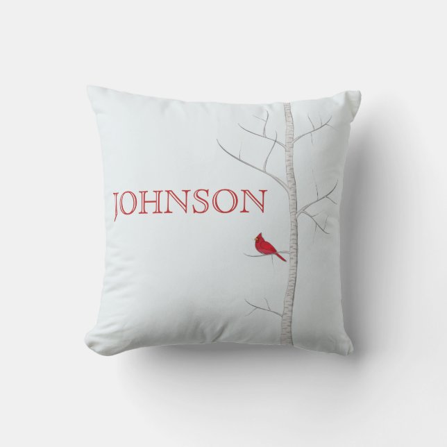 Winter Birch Träd Decorative Pillow Kudde (Framsida)