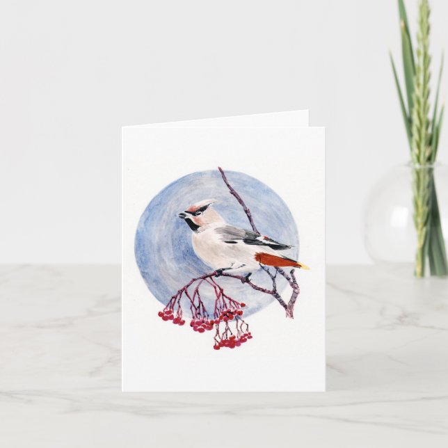 Winter Bird Helgdag Card Helgkort (Framsida)