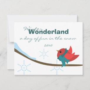 Winter Bird Inbjudningar
