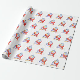 Winter Bird med Scarf Presentpapper