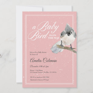 Winter Bird Snö Baby Shower Inbjudningar