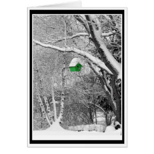 Winter Birdhouse Hälsningskort