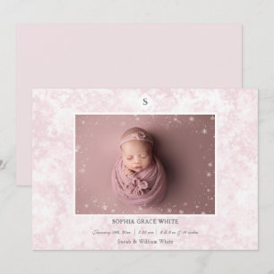 Winter Birth Notice of Flicka Meddelande