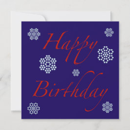 Winter Birthday Snöflingor Inbjudningar