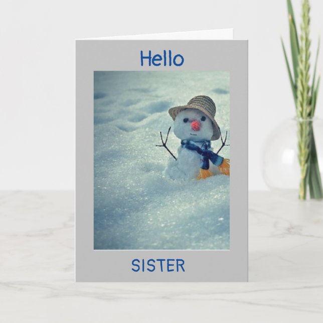 **WINTER BIRTHDAY TILL MY *SISTER*-KORT KORT (Framsida)
