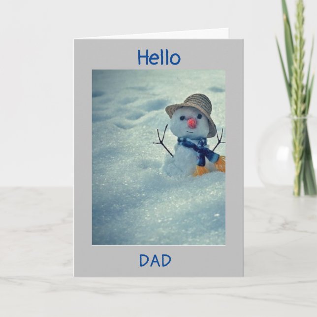 **WINTER BIRTHDAY TO MY PAPPA** CARD KORT (Framsida)