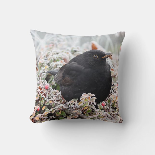 Winter Blackbird Kudde (Framsida)