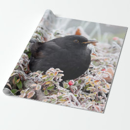 Winter Blackbird Presentpapper