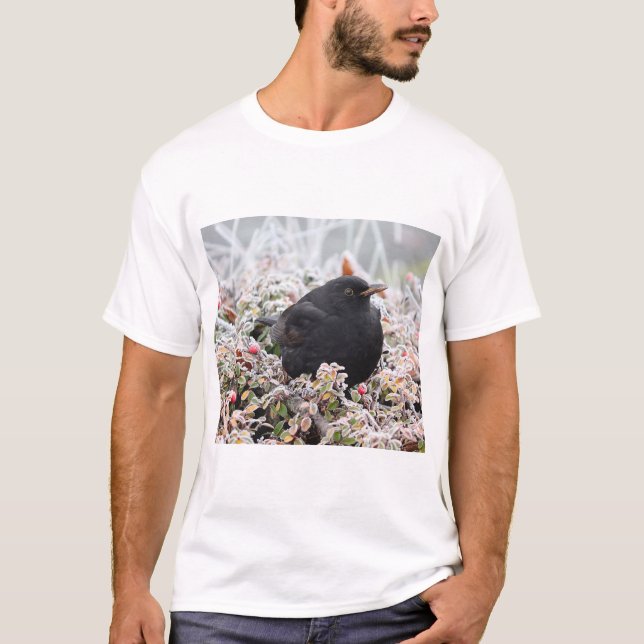 Winter Blackbird T Shirt (Framsida)