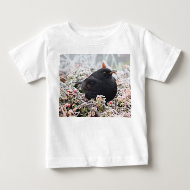 Winter Blackbird T Shirt (Framsida)