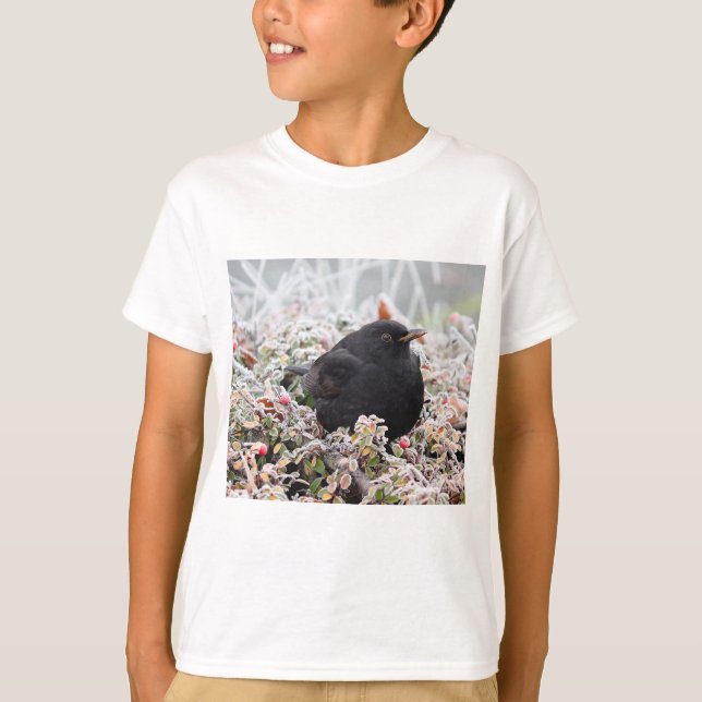 Winter Blackbird T Shirt (Framsida)