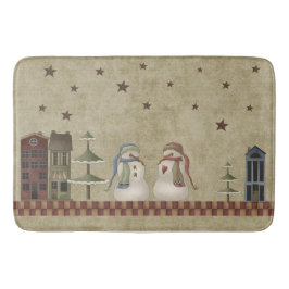 Winter Blessings Folkart Snögubbars par Badrumsmatta