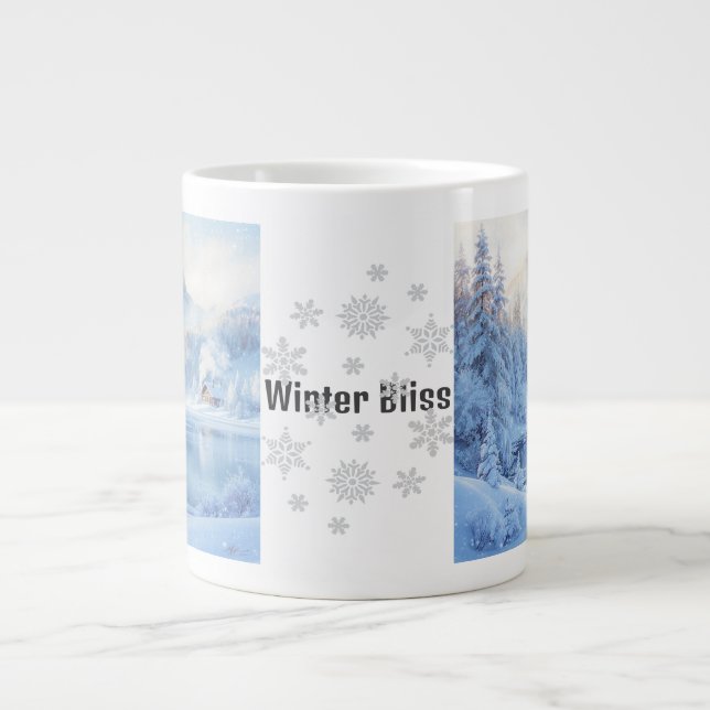 Winter Bliss Jumbo Mugg - Mysigt Snöliggande... (Framsidan)