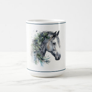 Winter Bliss Watercolor Horse Mugg