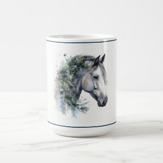 Winter Bliss Watercolor Horse Mugg