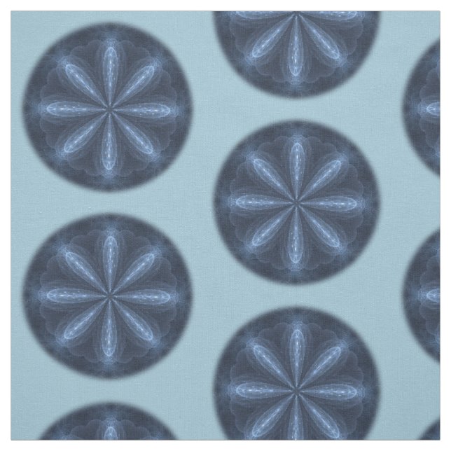 Winter Blommar Kaleidoscope Mandala Tyg (Provkarta)