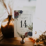 Winter Blommigt Boho botaniskt Bordsnummer Card<br><div class="desc">Bordsnumren förbättrar utseendet på matbordet och sätter den avslutande beröringen på din speciella dag. Skriv ut personlig på namn eller siffror på borden. Utskrift på dubbla ingår i pris. Lägg till anpassningsbarnas ordalydelse i den här designen genom att använda rutorna "Redigera den här designmallen" på objektets höger eller klicka på...</div>