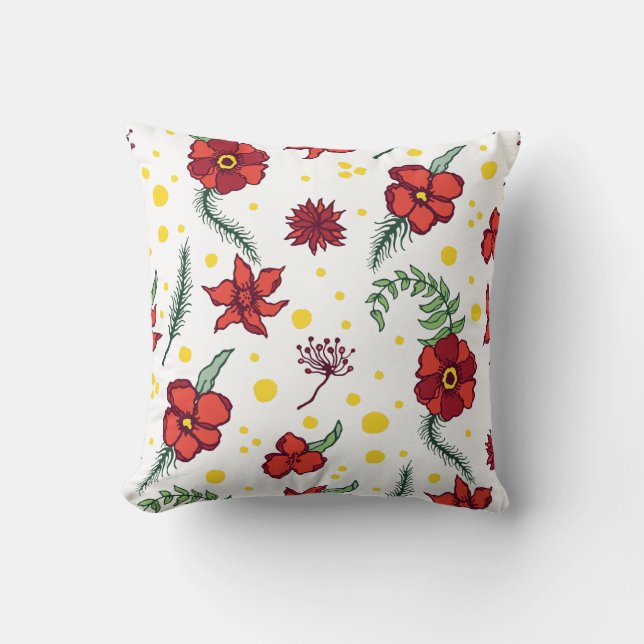 Winter-Blommigt-enheter Kudde (Framsida)