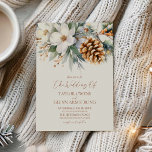 Winter Blommigt Flowers Gräs Träd Cone Bröllop Inbjudningar<br><div class="desc">Det här är en Blommigt för vinter-vinter-Eleganten,  Gräs Träd Cone bröllopsinbjudan!</div>