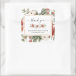 Winter Blommigt Greenery | Favoriter för babyvisni Fyrkantigt Klistermärke<br><div class="desc">Håll ett avslutande tryck på din korrespondens eller presentförpackning. Dessa klistermärken är perfekter för använda på partisäckar, godis-väskor, containrar, kuvertförseglingar, party-dekor med mera. Rikens rubyrött är sammanflätat med lush grönt, elfenben och grått för att skapa en magnifik vinpalett. Den här söt kombinationen kan föras in i vilken inslag som helst,...</div>