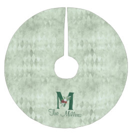 Winter-Blommigt Illustrated Brev M-Personlig Julgransmatta Borstad Polyester