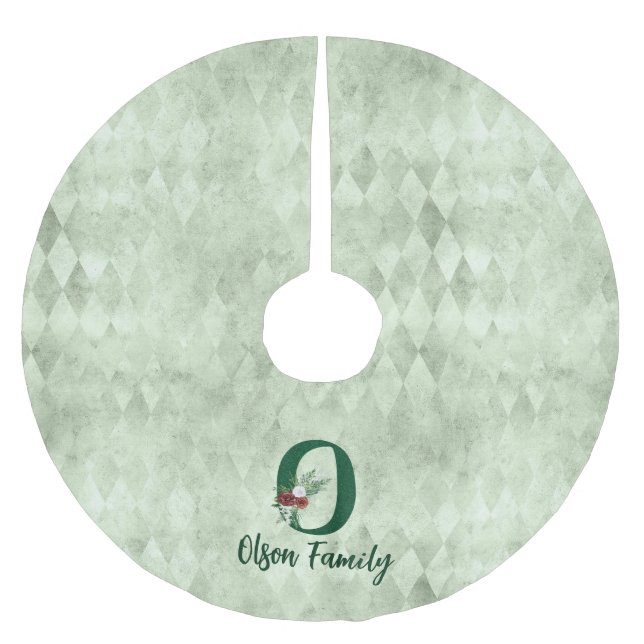 Winter-Blommigt Illustrated Brev O-Personlig Julgransmatta Borstad Polyester (Framsidan)