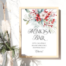 Winter Blommigt Möhippa Mimosa Pub Poster