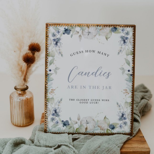 Winter Blommigt Ram gissar hur många Möhippor Poster (Skapare uppladdad)