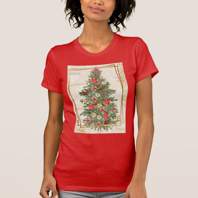 Winter Blommigt T-Shirt (Framsida)