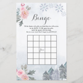 Winter-Blommigten för babyvisningsprogrammet Bingo