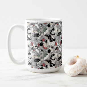 Winter Blommigts Grått Black Kaffemugg