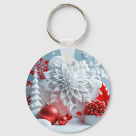 Winter Blossom Composition Nyckelring