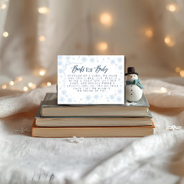 Winter Blue Bokar för Baby Baby Shower Tilläggskort