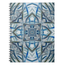 Winter Blue Crystal Mönster Anteckningsbok