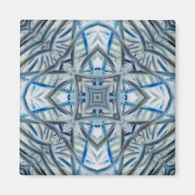 Winter Blue Crystal Mönster Magnet (Framsidan)