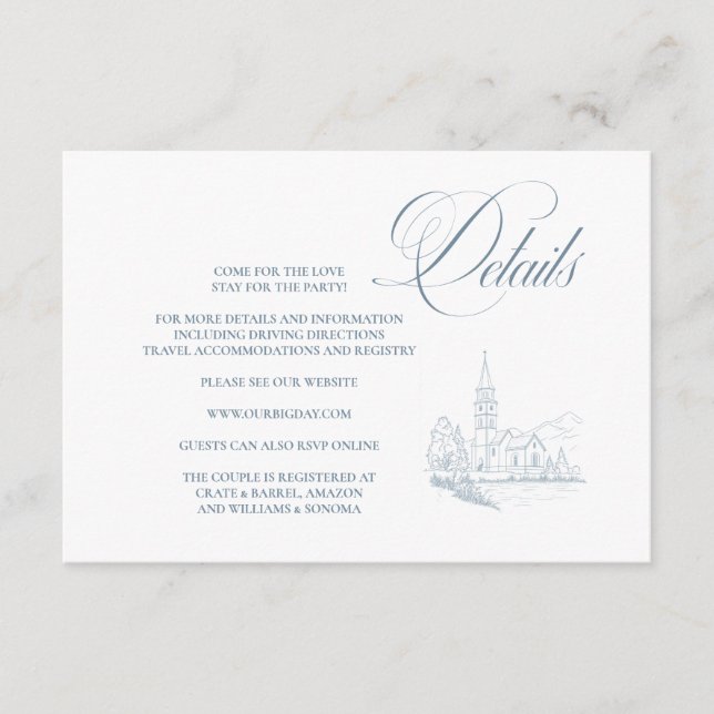 Winter Blue Enclosure Card Details Tilläggskort (Framsida)