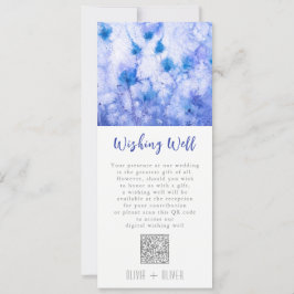 Winter Blue Garden WedWedWishing Wishing well QR C Inbjudningar