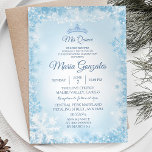 Winter Blue jul Mis Quince Firande Inbjudningar<br><div class="desc">Winter Blue jul Mis Quince Firande Party</div>