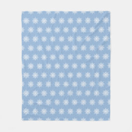 Winter Blue Ornamental G-Clef Snowflake Mönster Fleecefilt