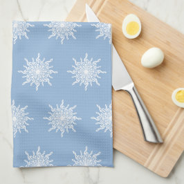 Winter Blue Ornamental G-Clef Snowflake Mönster Kökshandduk