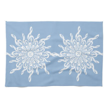 Winter Blue Ornamental Monogram G-Clef Snowflake