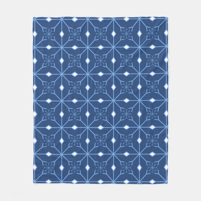 Winter Blue Snö och Ice Fleece Blanket (Framsidan)