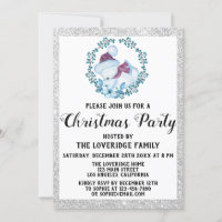 Winter Blue Wandan Helgdag jul Party Silver