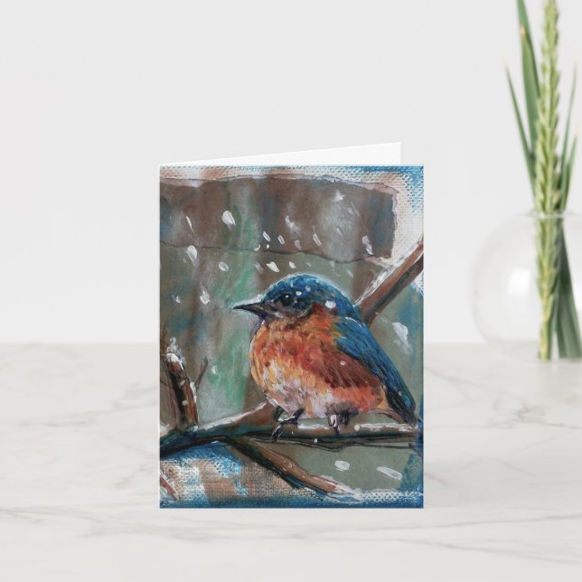 Winter Bluebird Art Tack Kort (Framsida)