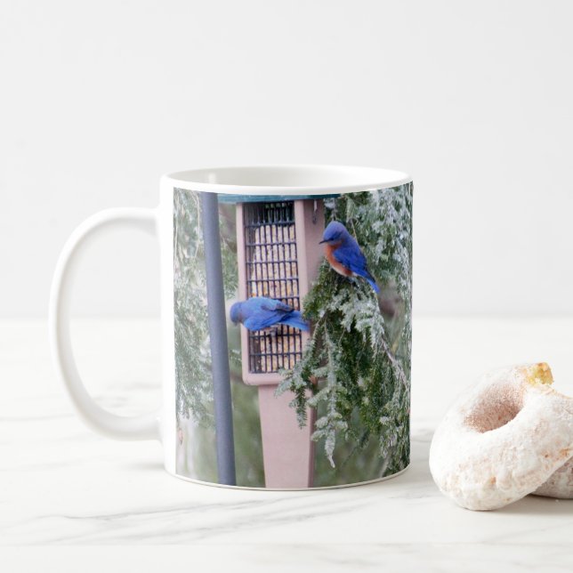 Winter Bluebirds Mugg (Med munk)