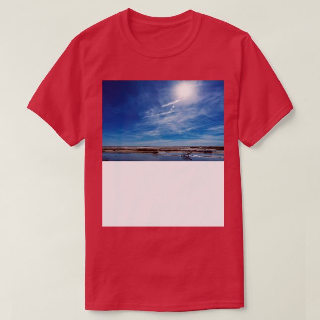 Winter Blues at Salt Plains National Wildlife Refu T Shirt (Design framsida)