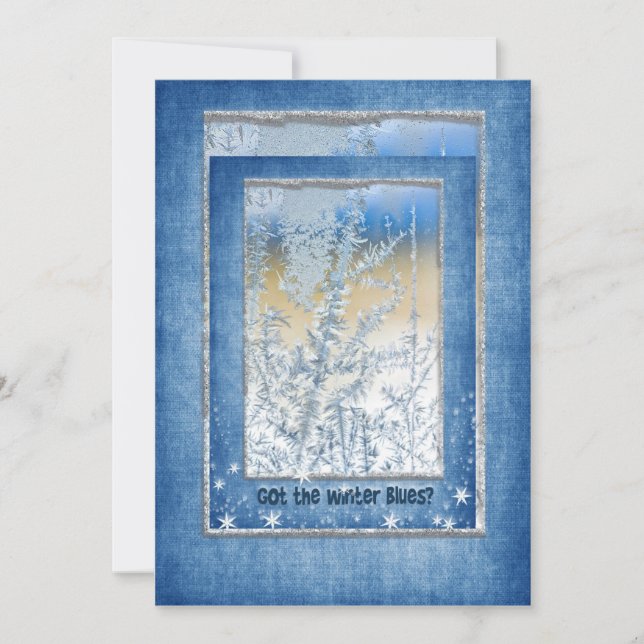 Winter Blues Party Inbjudningar (Framsida)