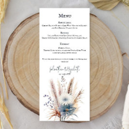 Winter Boho Blommigt Bröllop | Vit Meny