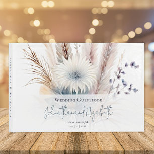 Winter Boho Blommigt Bröllop White Guest Bok